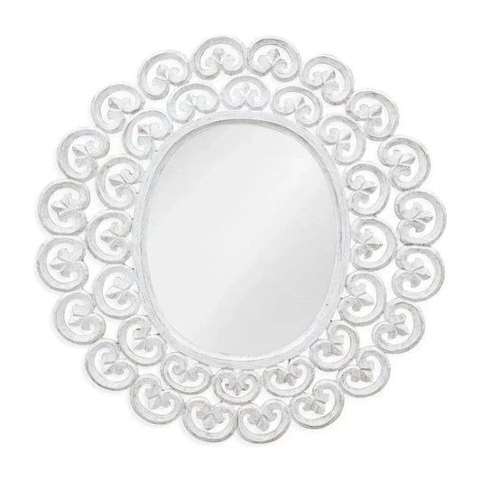 Siren MDF White Wall Mirror - LOOMLAN - Bassett Mirror - Wall Mirrors