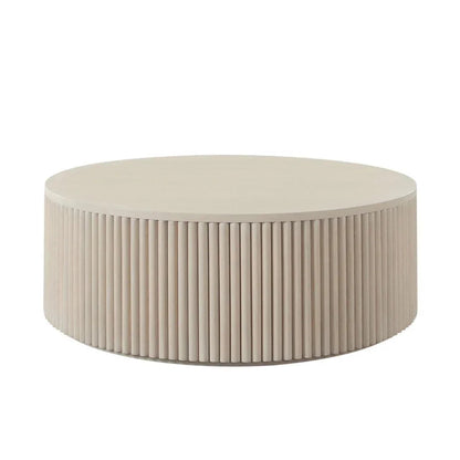 Siren Wooden Round Cocktail Table - LOOMLAN - Diamond Sofa - Coffee Tables