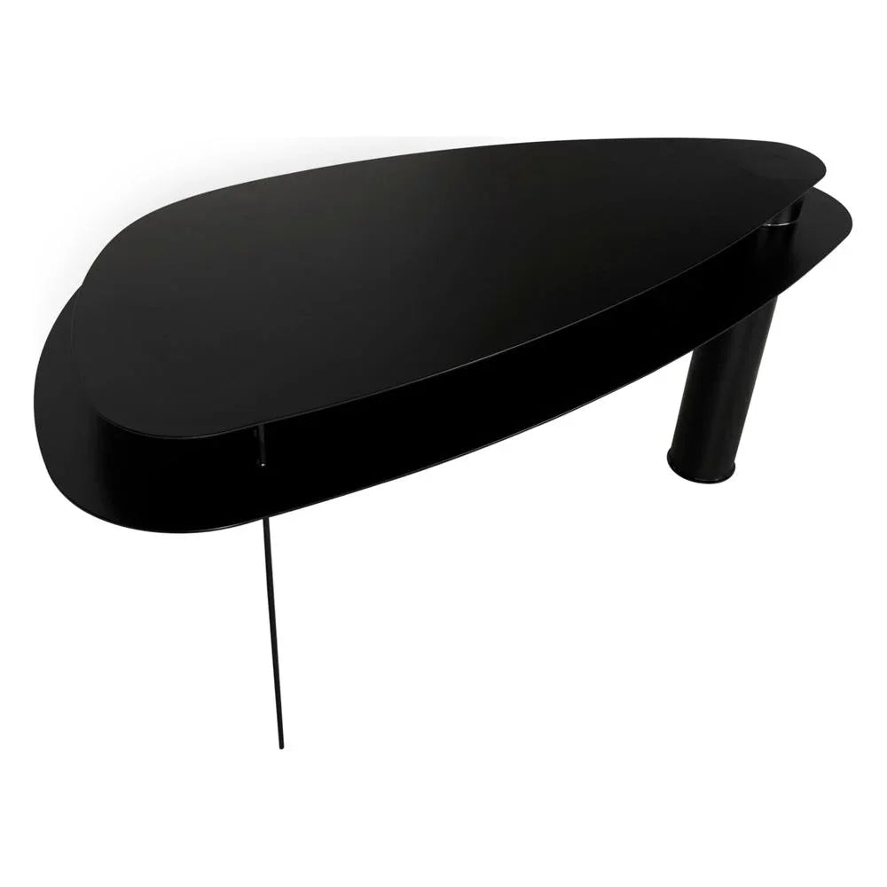 Sita Industrial Steel Black Desk-Home Office Desks-Noir-LOOMLAN