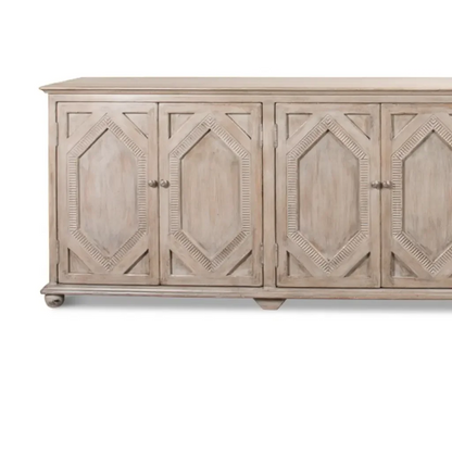 Six Diamonds Sideboard French Grey - LOOMLAN - Sarreid - Sideboards