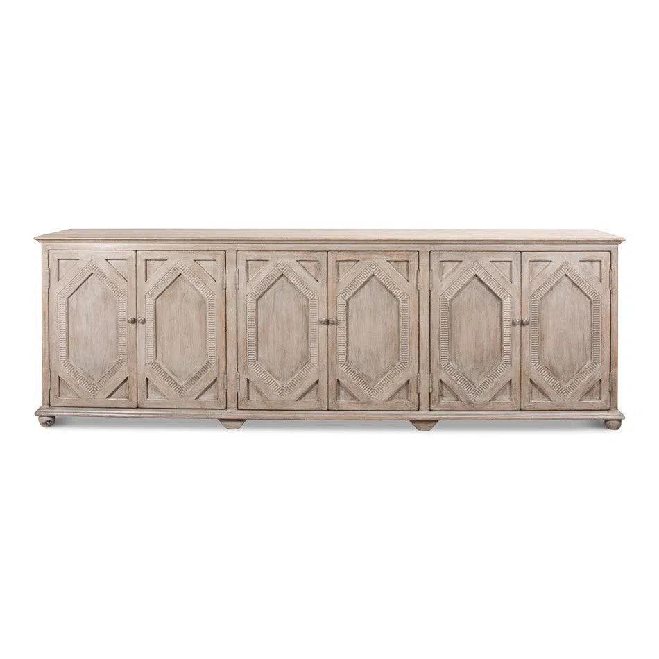 Six Diamonds Sideboard French Grey - LOOMLAN - Sarreid - Sideboards