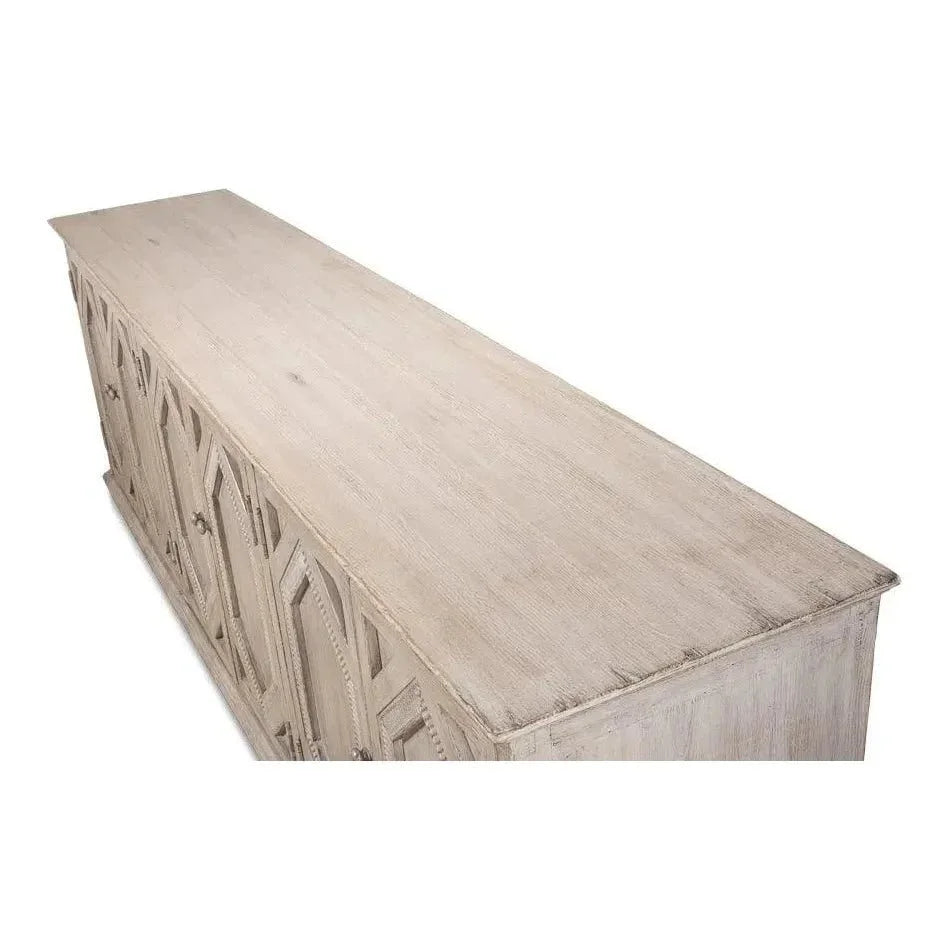 Six Diamonds Sideboard French Grey - LOOMLAN - Sarreid - Sideboards