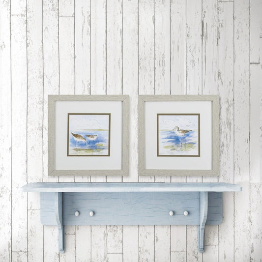 Sketchy Shore Birds Framed Wall Art 2PC