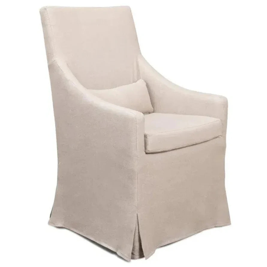 Skirted Dining Arm Chair - LOOMLAN - Sarreid - Dining Chairs