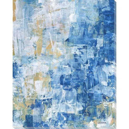 Sky Blue Abstract Indoor Outdoor Wall Art - LOOMLAN - LOOMLAN - Canvas Art