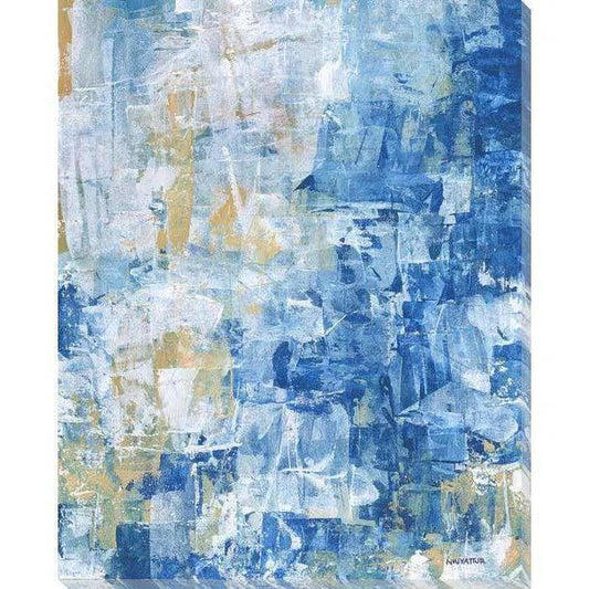 Sky Blue Abstract Indoor Outdoor Wall Art - LOOMLAN - LOOMLAN - Canvas Art