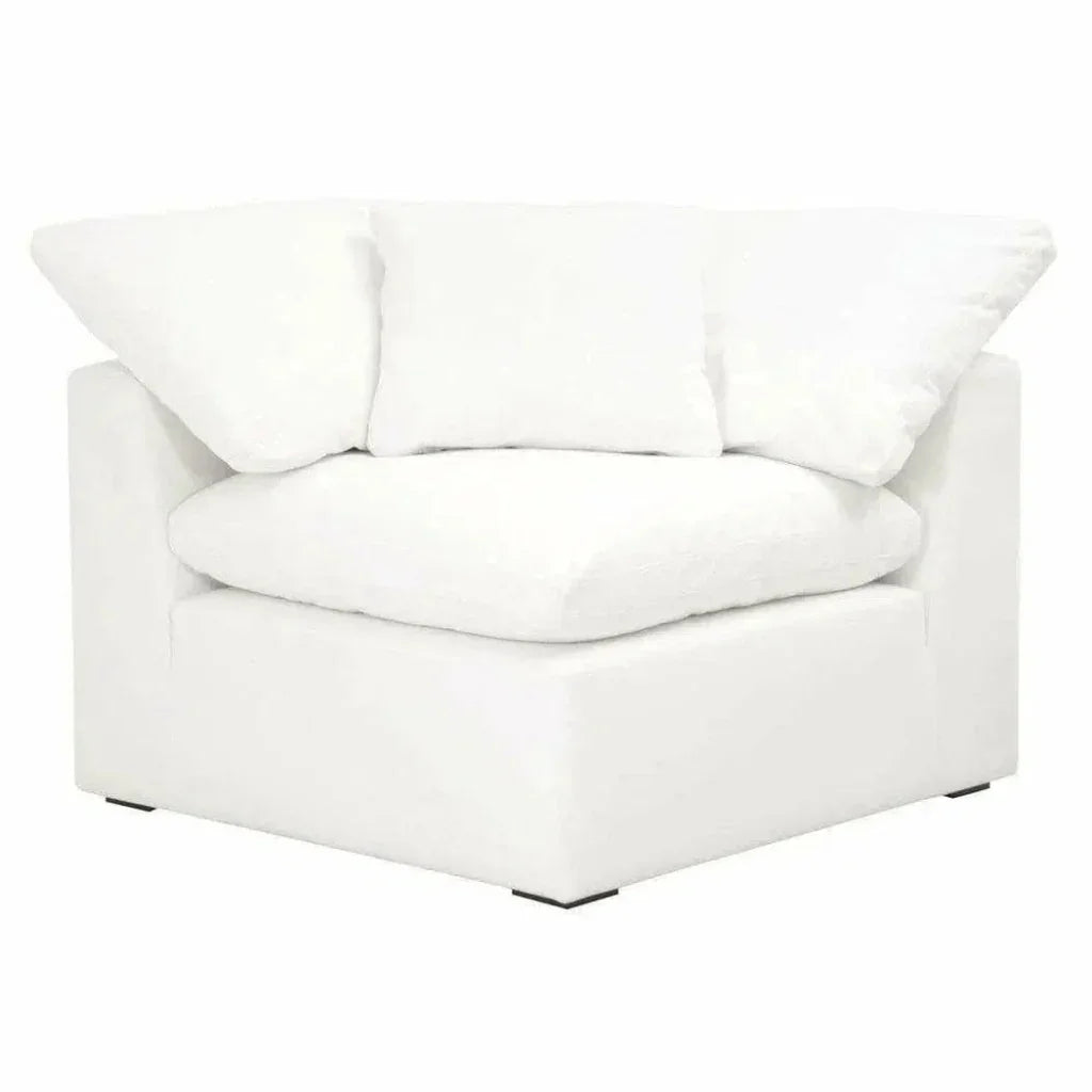 Sky Modular Corner Chair LiveSmart White-Modular Components-Essentials For Living-LOOMLAN