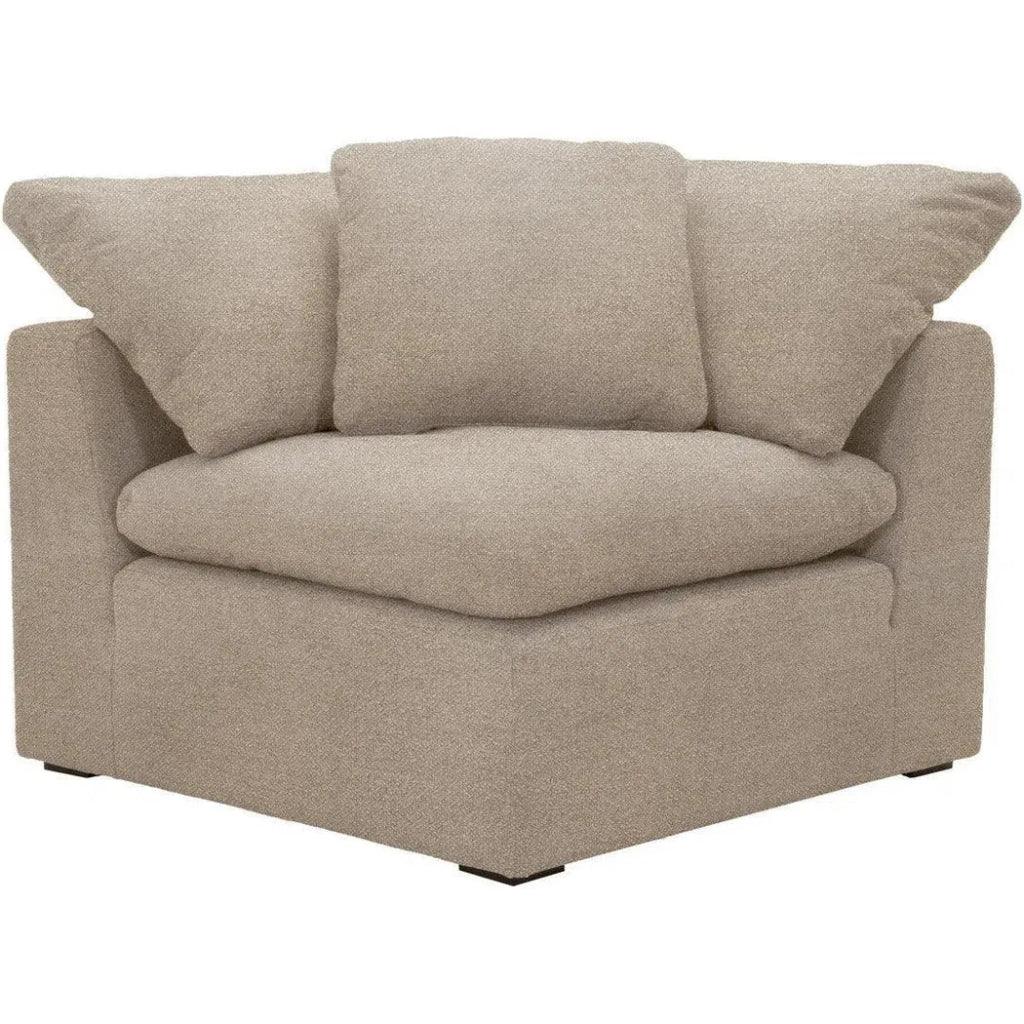 Sky Modular Wood Brown Corner Chair - LOOMLAN - Essentials For Living - Sofas & Loveseats
