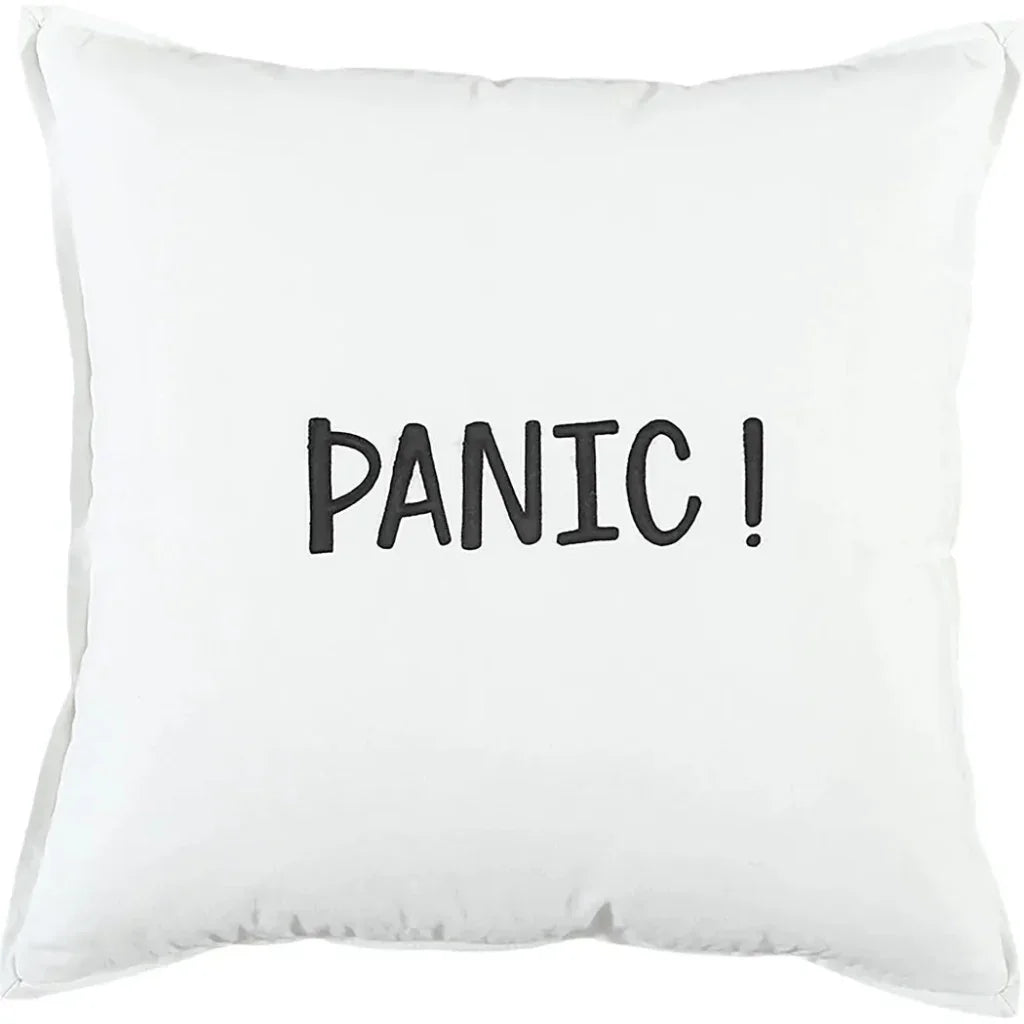 Skye Black Words Decorative Couch Pillows Down Insert - LOOMLAN - LOOMLAN - Throw Pillows