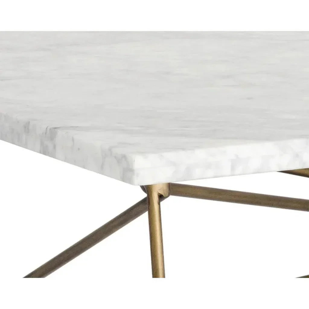 Skyy Steel Framed Marble Coffee Table - LOOMLAN - SUNPAN - Coffee Tables