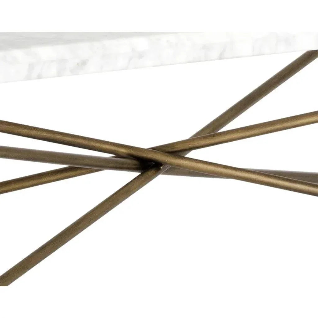 Skyy Steel Framed Marble Coffee Table - LOOMLAN - SUNPAN - Coffee Tables