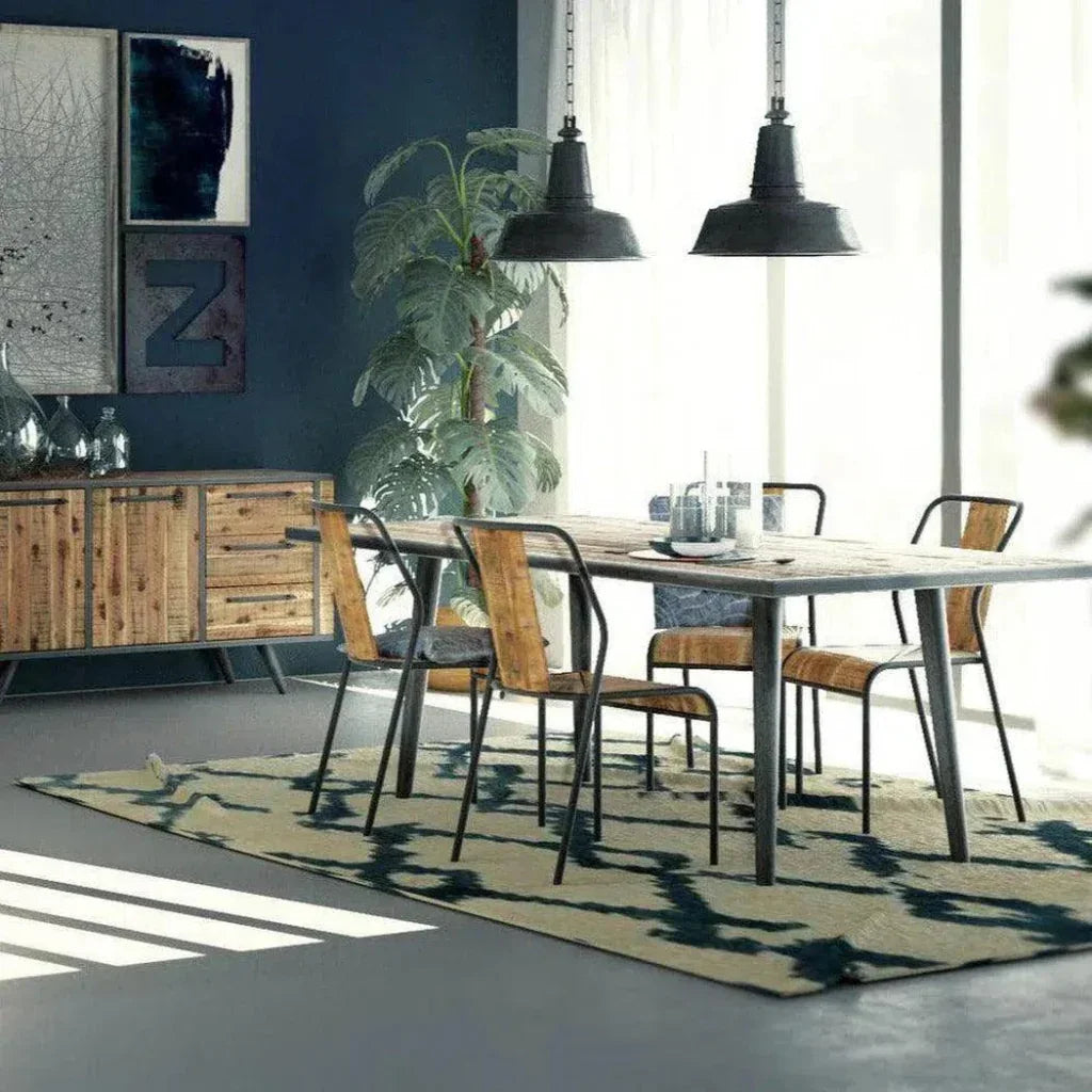 Slatback Metal Dining Chair (Set Of 4) - LOOMLAN - LH Imports - Dining Chairs