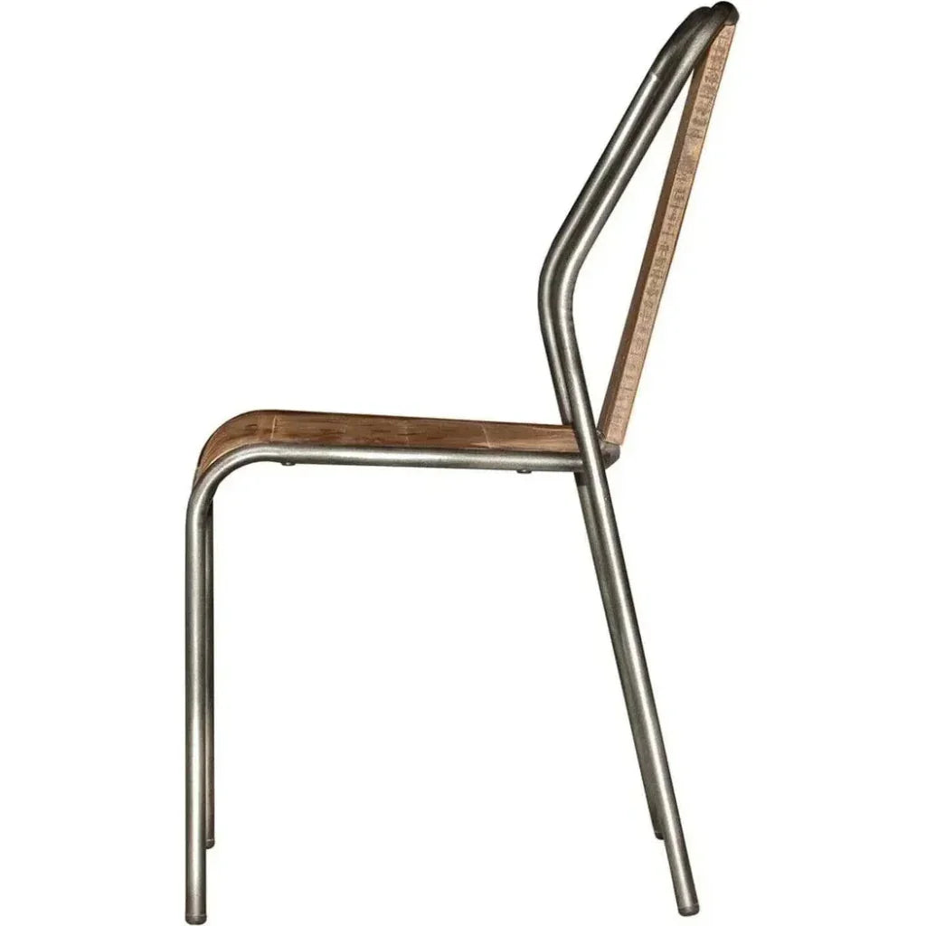 Slatback Metal Dining Chair (Set Of 4) - LOOMLAN - LH Imports - Dining Chairs