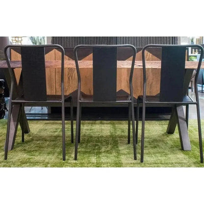 Slatback Metal Dining Chair (Set Of 4) - LOOMLAN - LH Imports - Dining Chairs