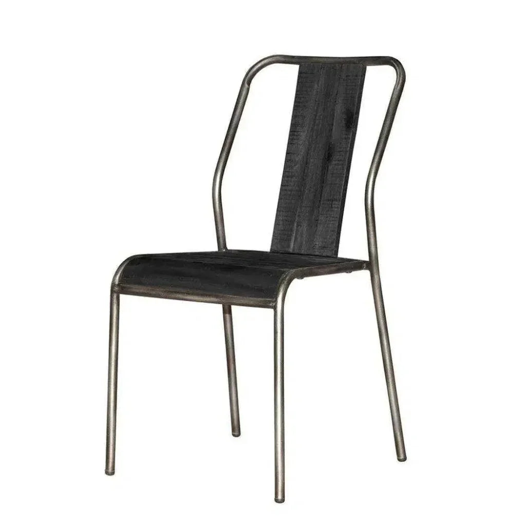 Slatback Metal Dining Chair (Set Of 4) - LOOMLAN - LH Imports - Dining Chairs