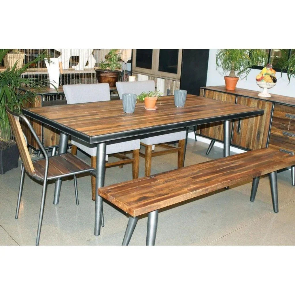 Slatback Metal Dining Chair (Set Of 4) - LOOMLAN - LH Imports - Dining Chairs