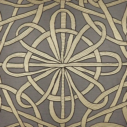 Slip Knot Charcoal Gold Taupe Large Throw Pillow Insert - LOOMLAN - D.V. Kap - Throw Pillows