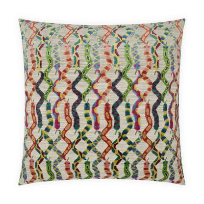 Slither Handmade Cotton Throw Pillow - LOOMLAN - D.V. Kap - Throw Pillows