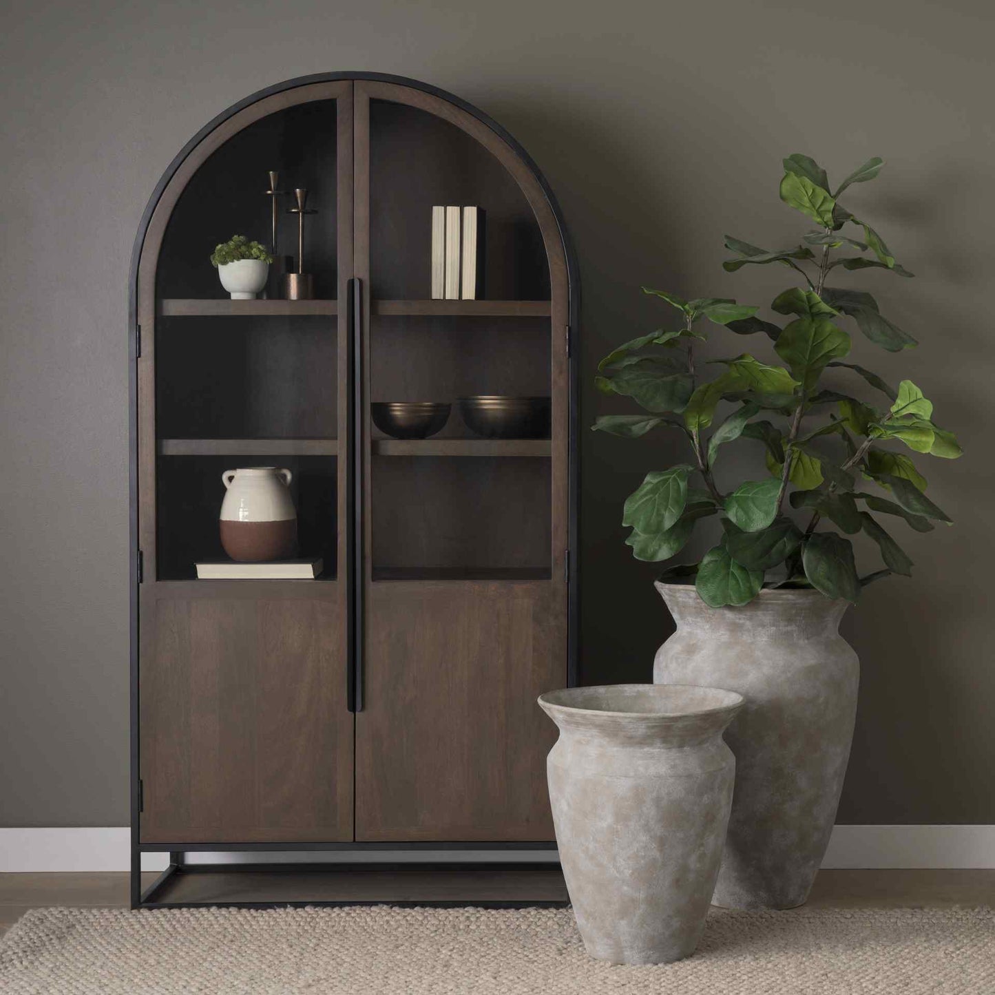 Sloan Two Doors Wood Bookcase