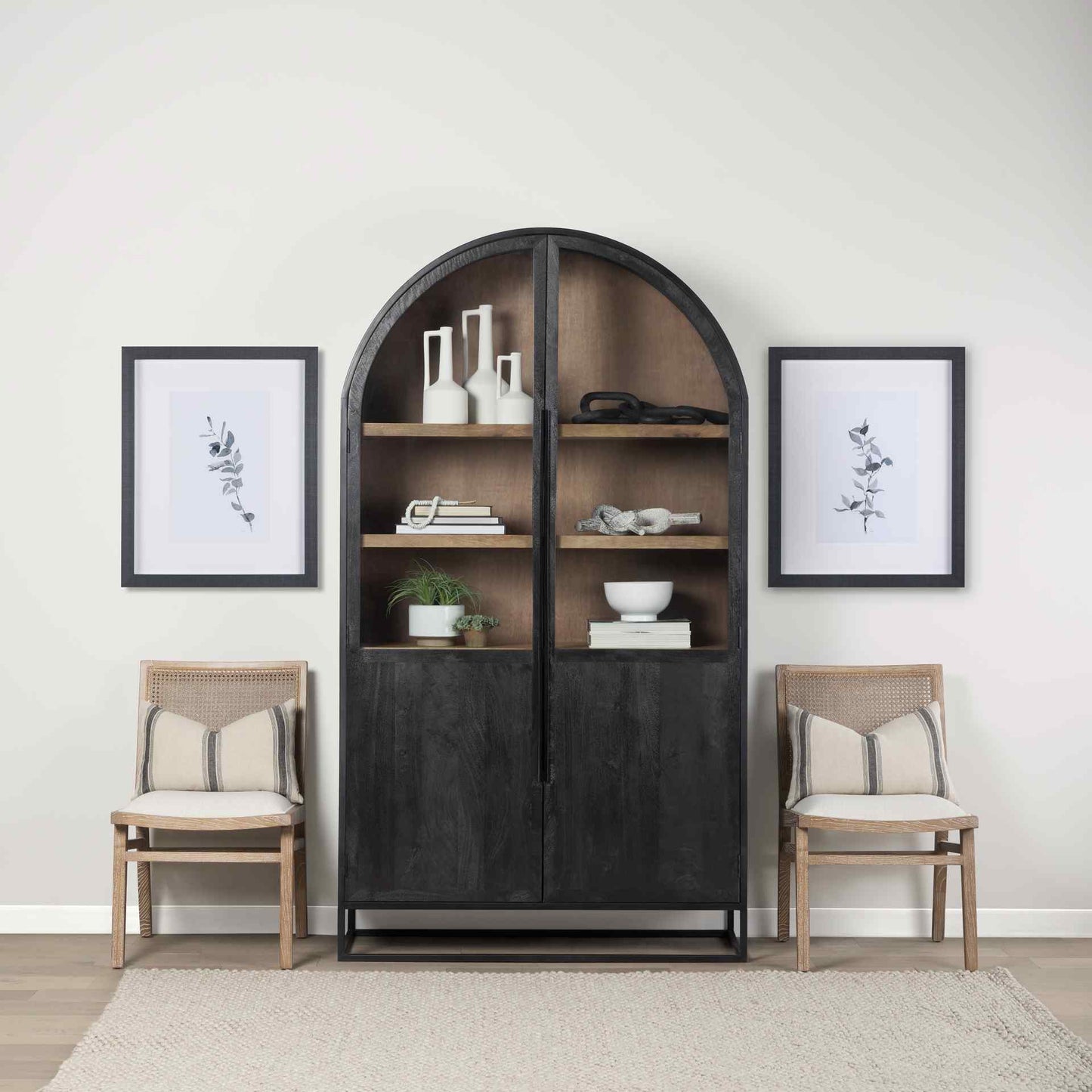 Sloan Two Doors Wood Bookcase