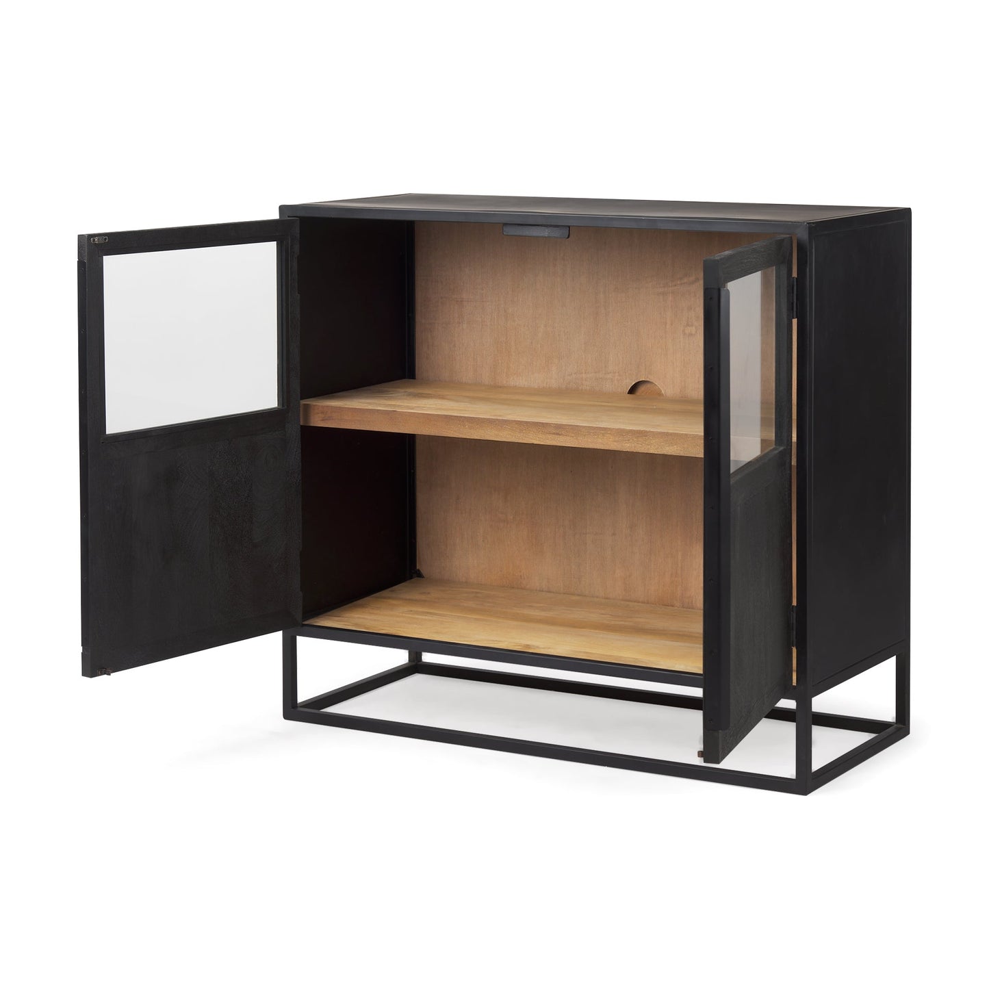 Sloan Wood Black Accent Cabinet