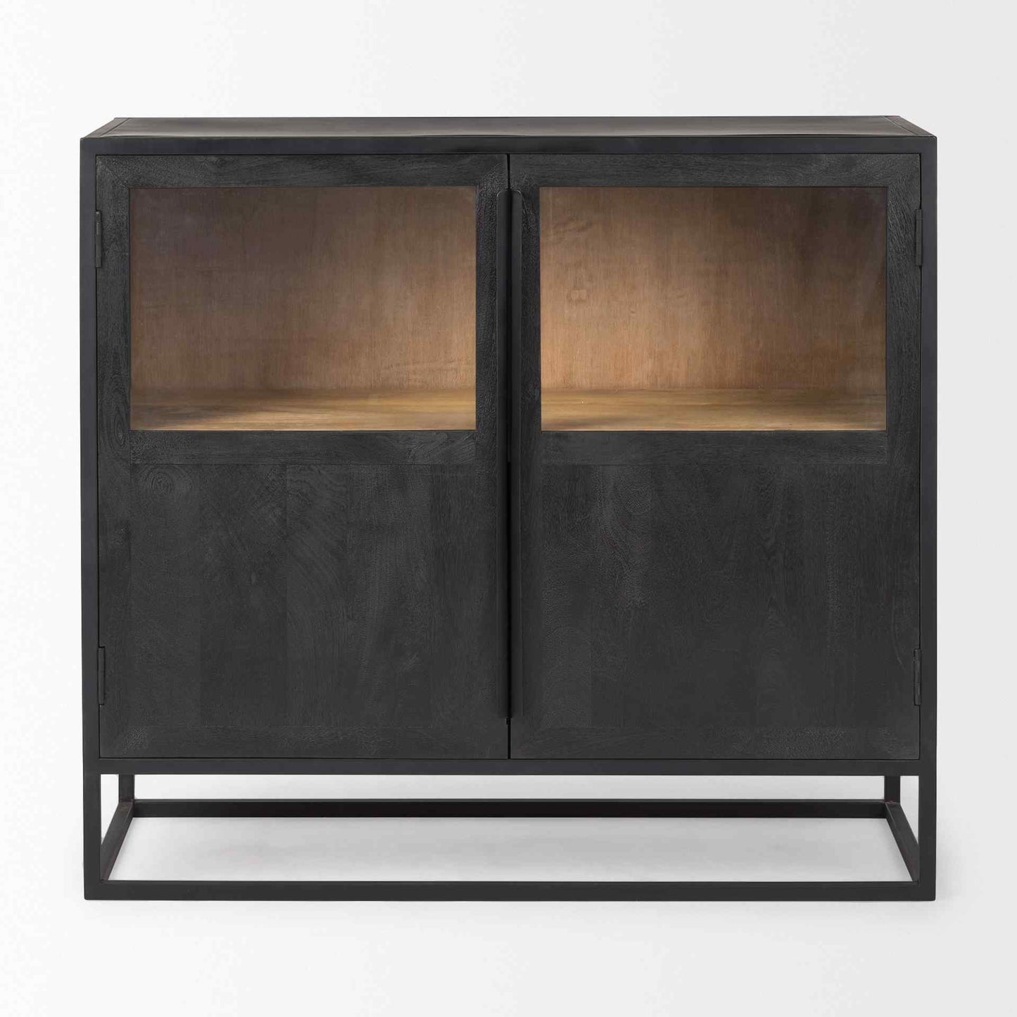 Sloan Wood Black Accent Cabinet
