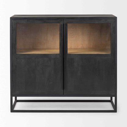 Sloan Wood Black Accent Cabinet