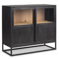 Sloan Wood Black Accent Cabinet