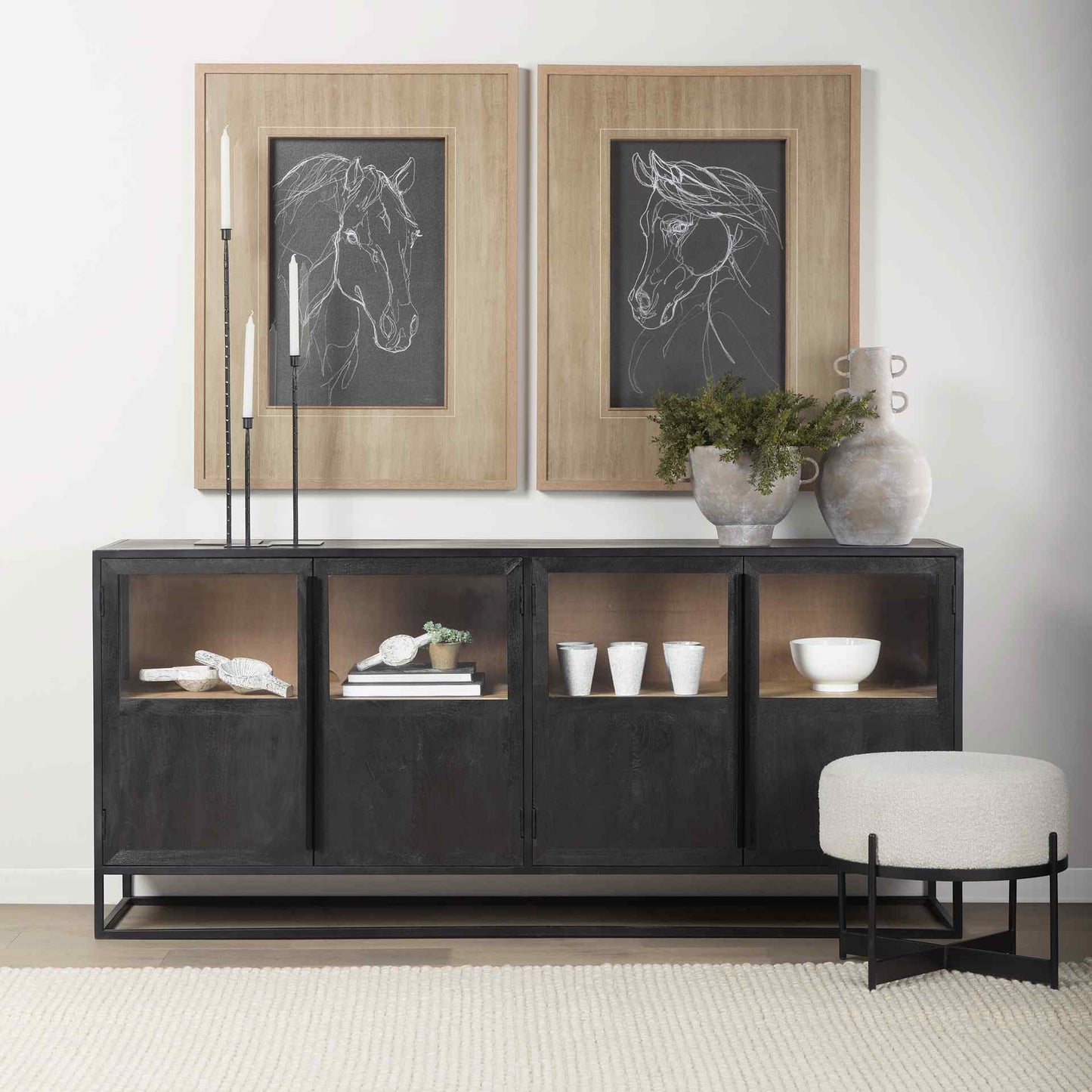 Sloan Wooden Black Buffet