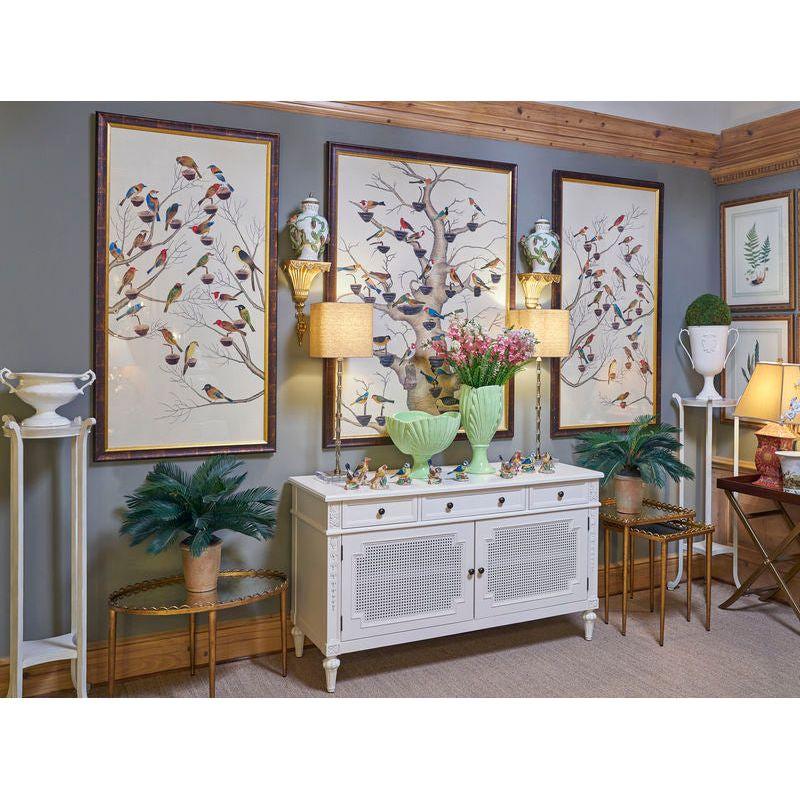 Small Aviary Hand Painted Artwork-Framed Wall Art-Chelsea House-LOOMLAN