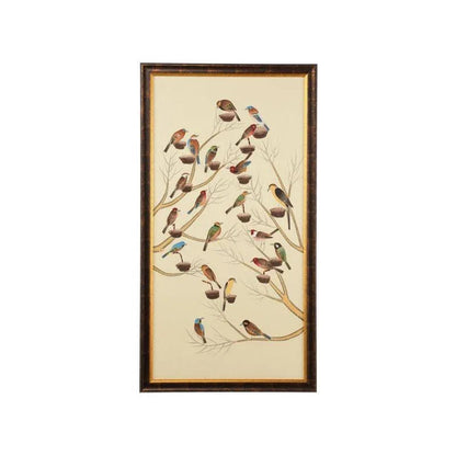 Small Aviary Hand Painted Artwork-Framed Wall Art-Chelsea House-Aviary A-LOOMLAN