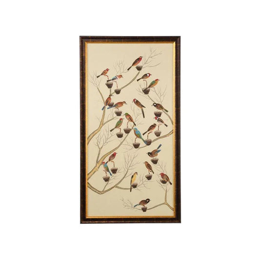 Small Aviary Hand Painted Artwork-Framed Wall Art-Chelsea House-Aviary B-LOOMLAN