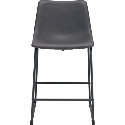 Smart Counter Chair (Set of 2) Charcoal - LOOMLAN - Zuo Modern - Counter Stools