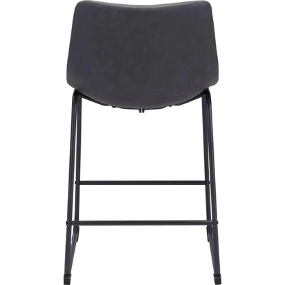 Smart Counter Chair (Set of 2) Charcoal - LOOMLAN - Zuo Modern - Counter Stools