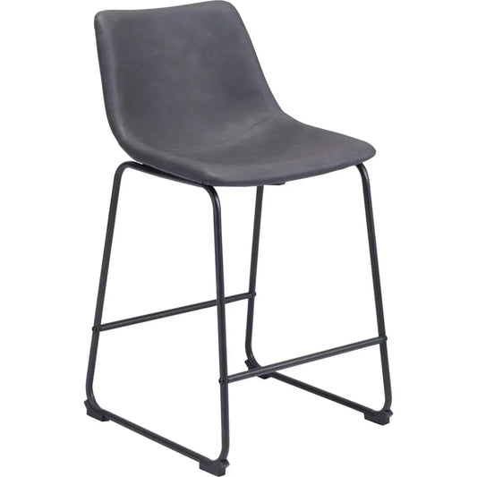 Smart Counter Chair (Set of 2) Charcoal - LOOMLAN - Zuo Modern - Counter Stools