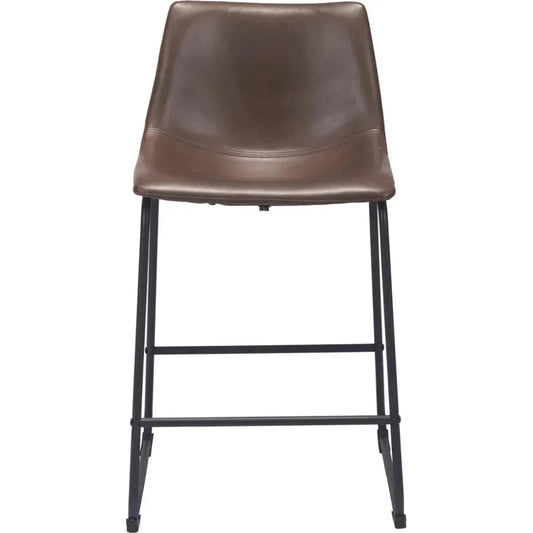 Smart Counter Stool 2PC Vintage Espresso - LOOMLAN - Zuo Modern - Counter Stools