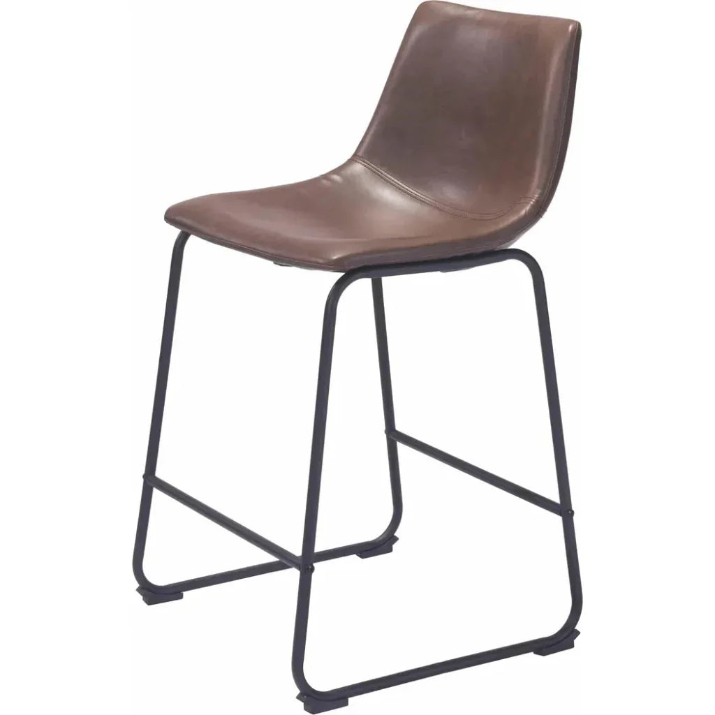 Smart Counter Stool 2PC Vintage Espresso - LOOMLAN - Zuo Modern - Counter Stools