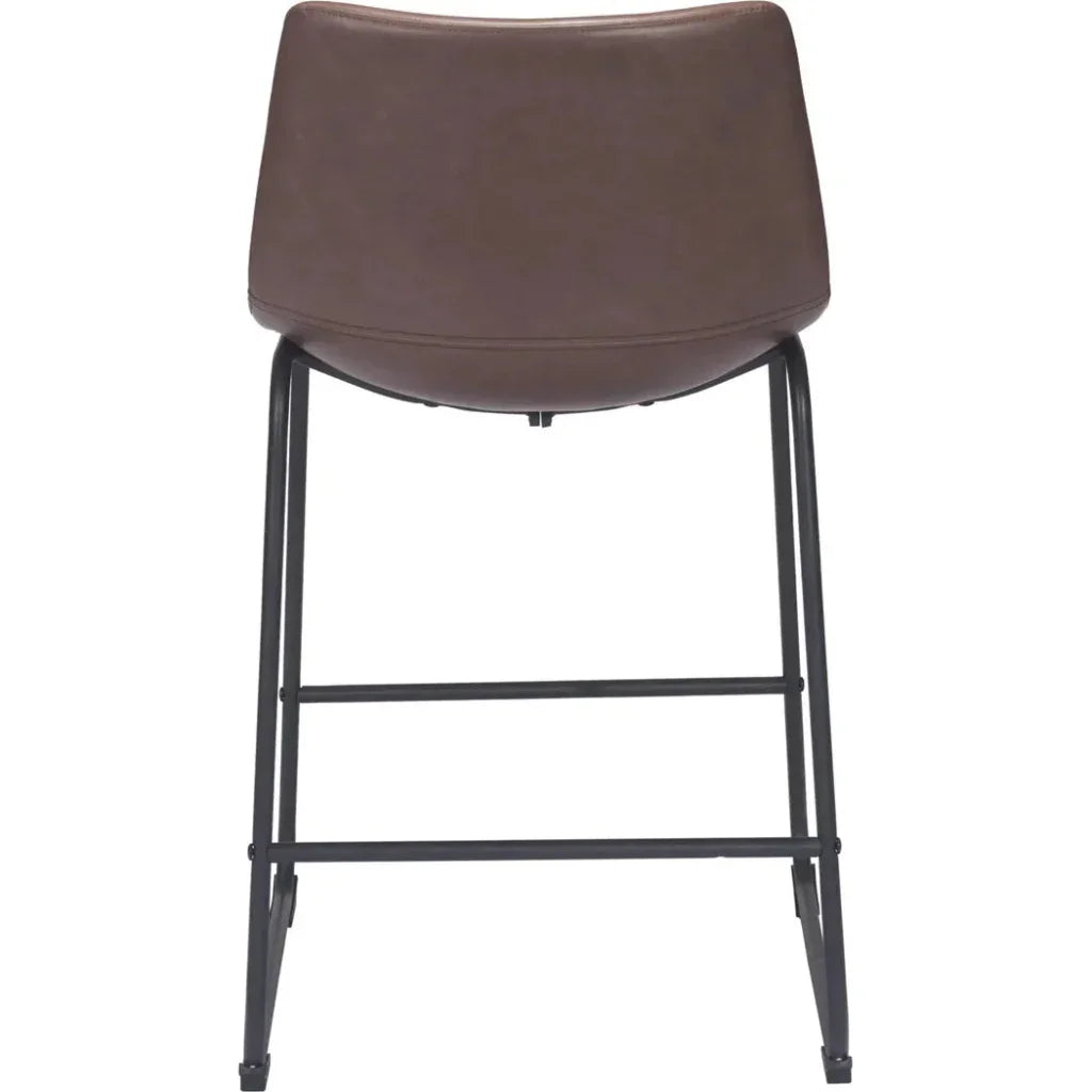 Smart Counter Stool 2PC Vintage Espresso - LOOMLAN - Zuo Modern - Counter Stools