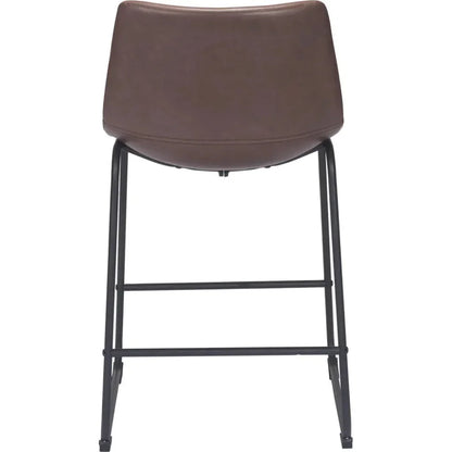 Smart Counter Stool 2PC Vintage Espresso - LOOMLAN - Zuo Modern - Counter Stools