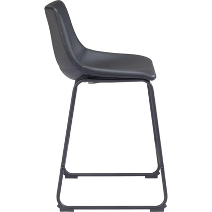 Smart Counter Stool (Set of 2) Black - LOOMLAN - Zuo Modern - Counter Stools