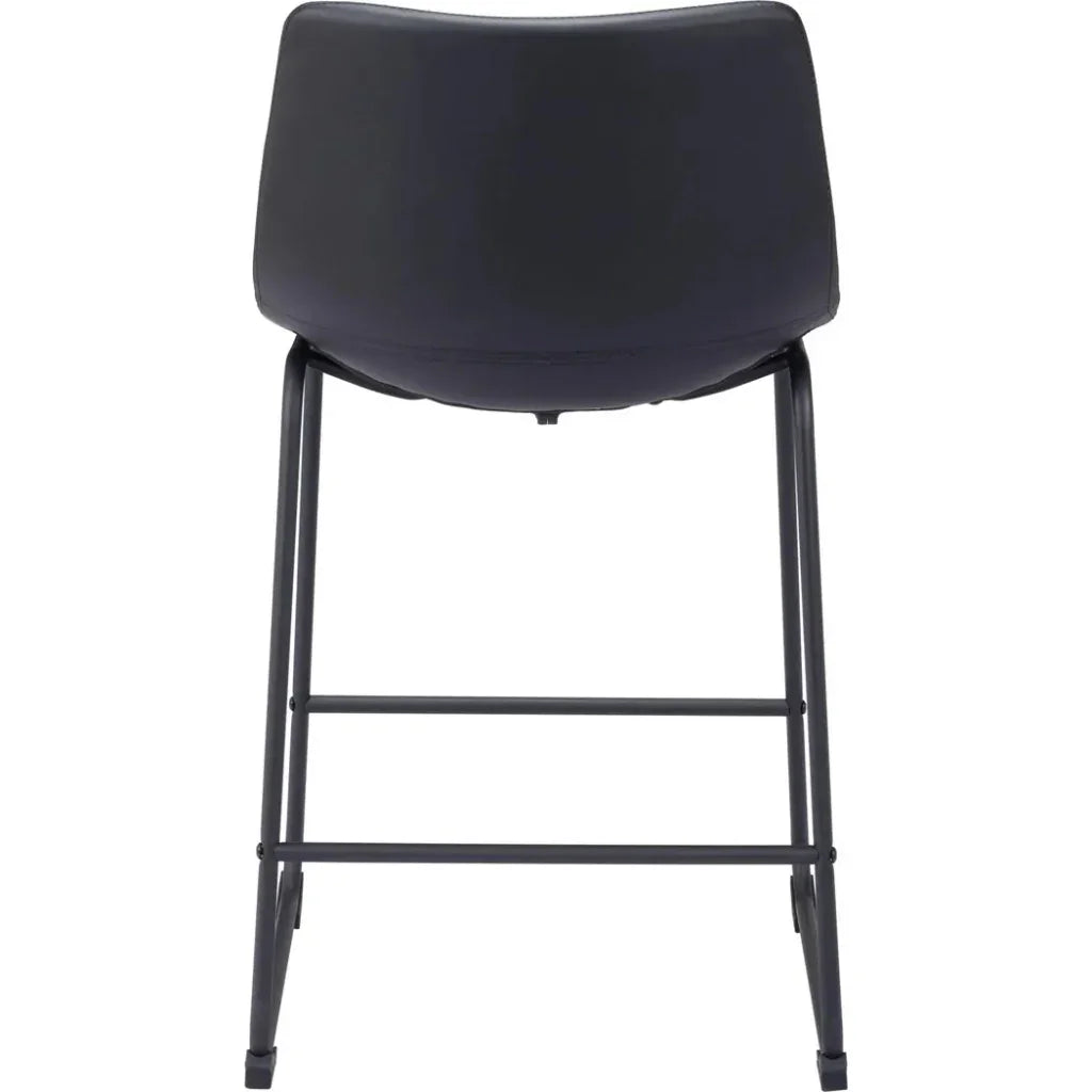 Smart Counter Stool (Set of 2) Black - LOOMLAN - Zuo Modern - Counter Stools