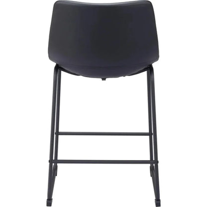 Smart Counter Stool (Set of 2) Black - LOOMLAN - Zuo Modern - Counter Stools
