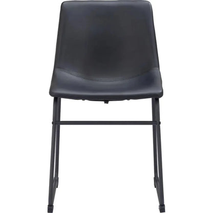 Smart Faux Leather Armelss Dining Chair 2PC - LOOMLAN - Zuo Modern - Dining Chairs