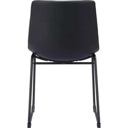 Smart Faux Leather Armelss Dining Chair 2PC - LOOMLAN - Zuo Modern - Dining Chairs