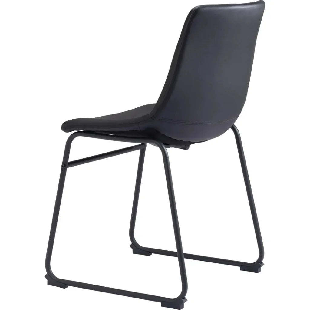 Smart Faux Leather Armelss Dining Chair 2PC - LOOMLAN - Zuo Modern - Dining Chairs