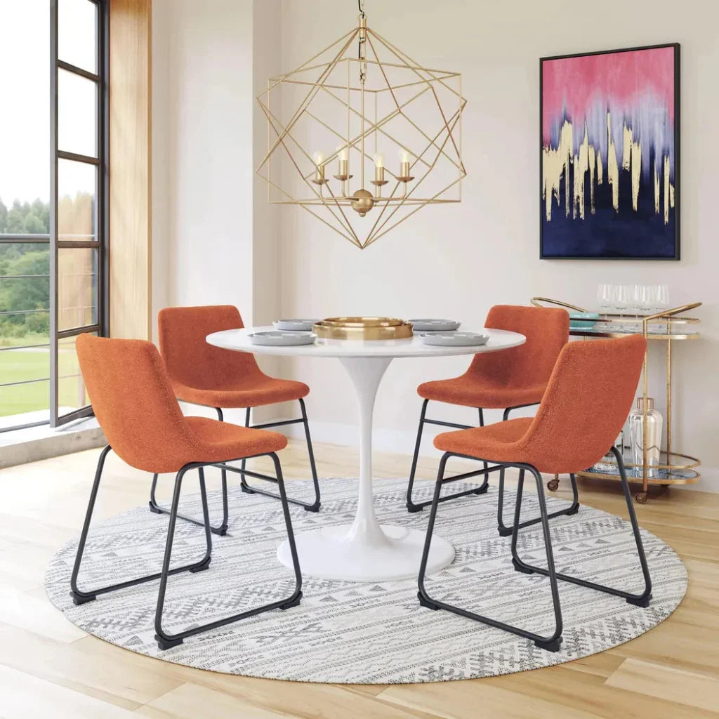 Smart Faux Leather Armelss Dining Chair 2PC - LOOMLAN - Zuo Modern - Dining Chairs