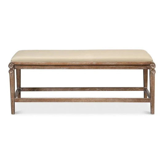 Smith Building Parlor Bench Seat For Bedroom - LOOMLAN - Sarreid - Bedroom Benches