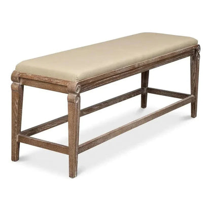 Smith Building Parlor Bench Seat For Bedroom - LOOMLAN - Sarreid - Bedroom Benches
