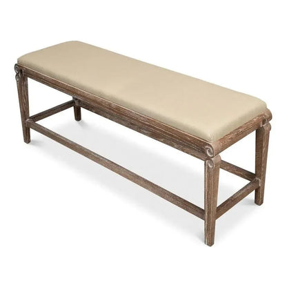 Smith Building Parlor Bench Seat For Bedroom - LOOMLAN - Sarreid - Bedroom Benches