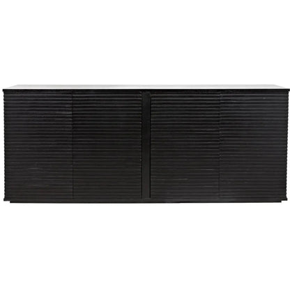 Smith Wood Black Sideboard With 4 Doors - LOOMLAN - Noir - Sideboards